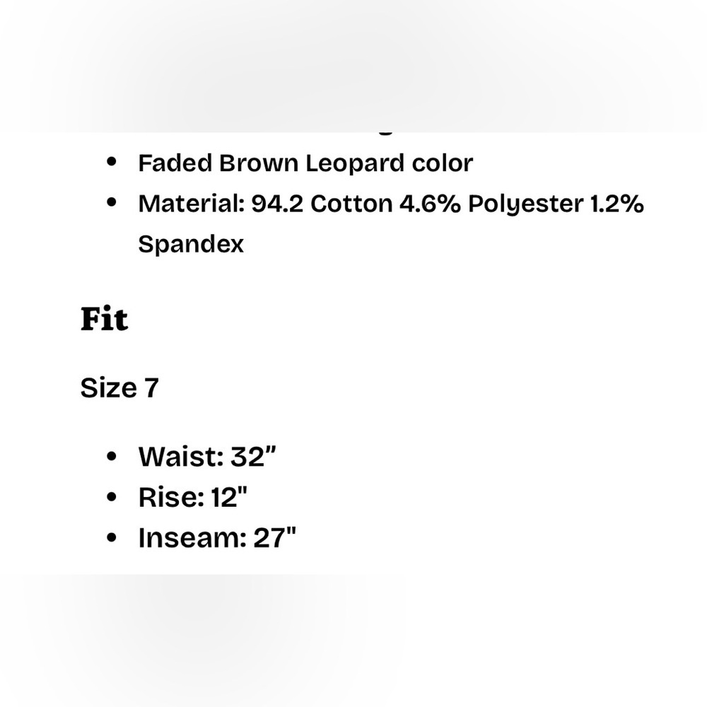 WORN ONCE Faded Brown Leopard Print Pants - Picture 4 of 4